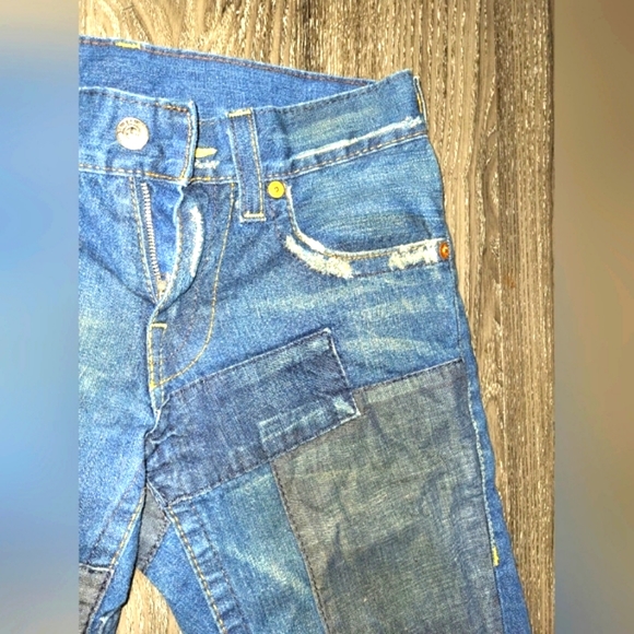 VINTAGE TRUE RELIGION FLARED JEANS - 32W UK 10 BLUE COTTON - Picture 5 of 11